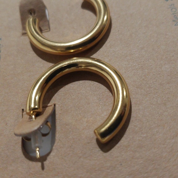 Gold-Tone Open Hoop Earrings –  Statement Jewelry for Women By Rachel Roy - 1" - Picture 6 of 9